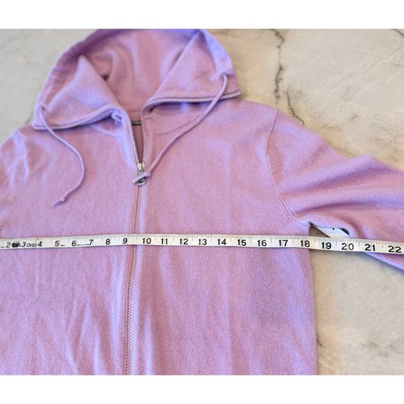 Ralph Lauren Sweater Sz M RLX Cashmere Full Zip Cozy Cardigan Gorpcore Lilac - Picture 8 of 12